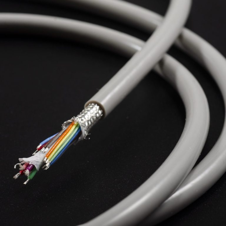 18 core shielded silicone cable with composite 26AWG 32AWG and 36AWG silver plated copper wire