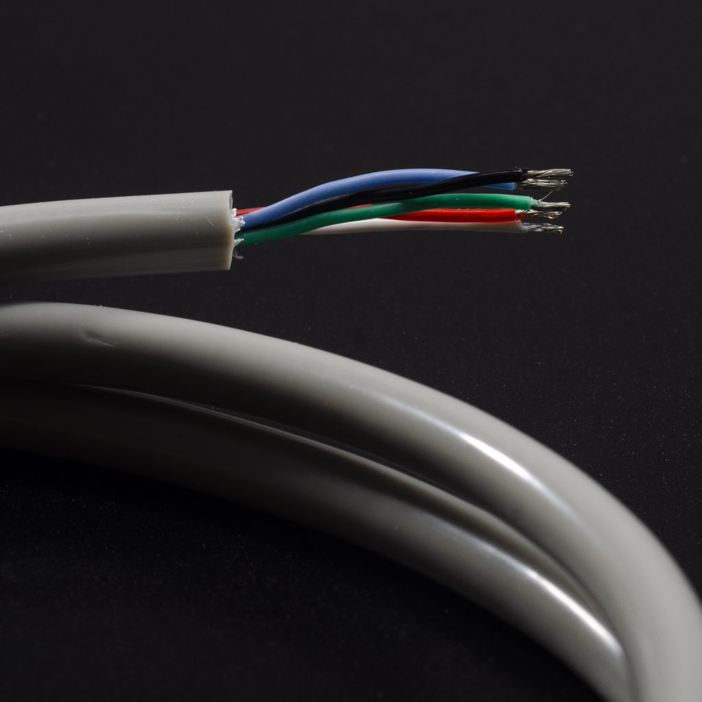 5 wire 25AWG Silicone cable with full silicone insulation and jacket