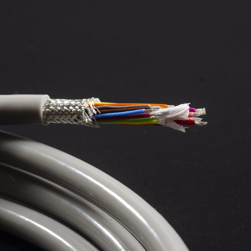 Composite 18-core shielded silicone cable configuration