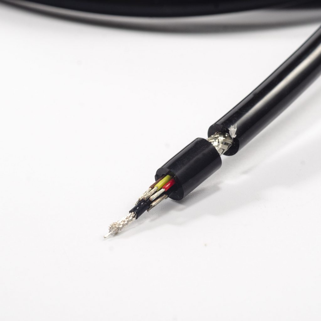 Hybrid medical endoscope cable with 6 wire 28AWG and 1 coax-RG178