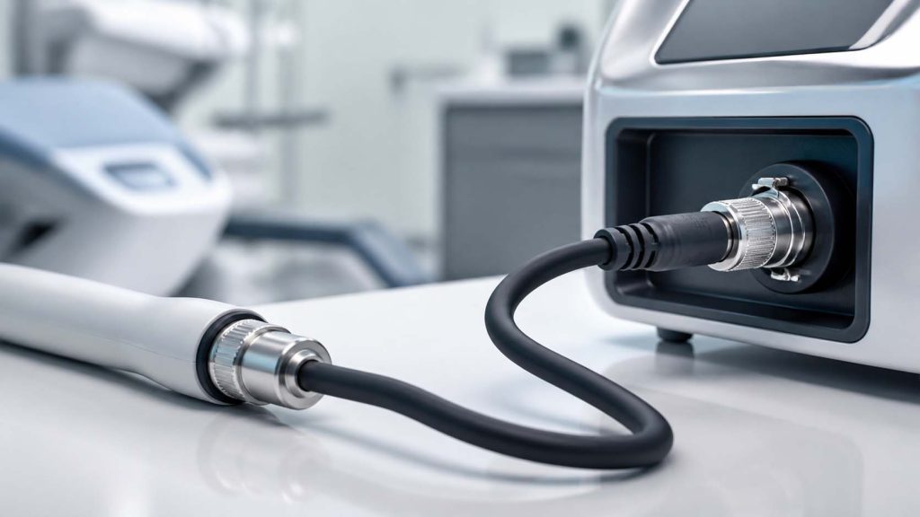 Heat resistant silicone cable designed for autoclaving and dental instruments