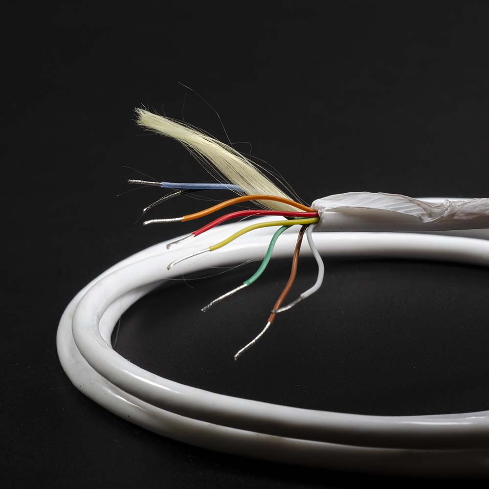 White medical grade 8 core silicone hook up wire