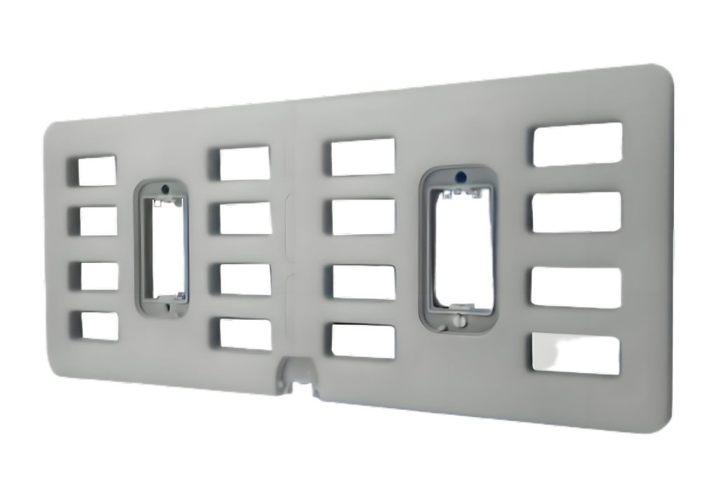 Abdominal coil repair part-RF coil housing with 2 PCB setup and 16 slot