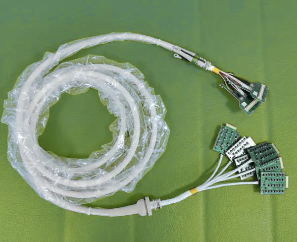 Ultrasound probe cable assemblies with PCB for GE C1 6 D transducer