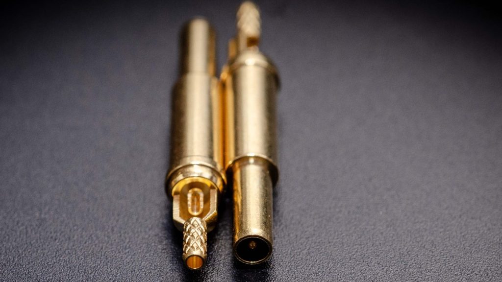 coaxial male pin contact RF