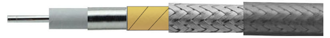 PS265L-50G High Frequency Low Loss Phase Stable Coaxial Cable Structure Diagram