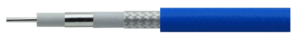 Exploded view diagram showing internal construction of PSE400L-34G-F coaxial cable